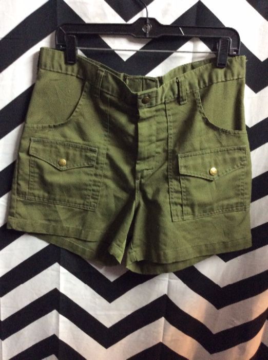 Olive Boy scout shorts 1