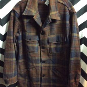 Photo detail:RETRO PENDLETON FLANNEL SHIRT - WOOL - W/4 FRONT POCKETS