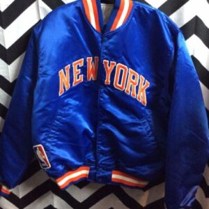 Photo detail:STARTER BASEBALL STYLE JACKET - SATIN - NEW YORK KNICKS - DANCING BARRY #1