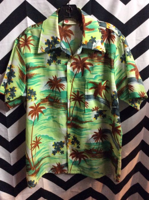 Photo detail:HAWAIIAN SHIRT - PALM TREE DESIGN