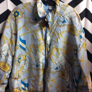 Photo detail:WINDBREAKER JACKET -  NAUTICAL DESIGN W/ CHAINS & SAILBOATS