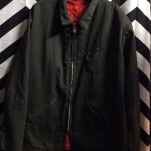 Photo detail:JACKET - CANVAS - ZIP-UP  W/SATIN QUILTED LINING