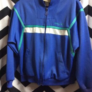 Photo detail:RETRO ADIDAS TRACK JACKET - ZIP-UP - STRIPE DESIGN