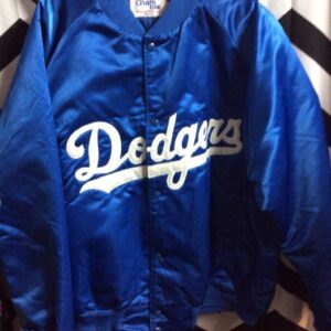 Photo detail:CHALKLINE BASEBALL STYLE JACKET - LA DODGERS - SATIN - BUTTON-UP   AS-IS