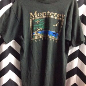 Photo detail:T-SHIRT - MONTEREY CALIFORNIA W/BONSAI TREE - SUPER SOFTY