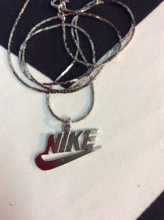 NIKE PENDANT CHARM NECKLACE SNAKE CHAIN 1