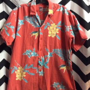 Photo detail:HAWAIIAN SHIRT - COTTON - BRIGHT FLORAL DESIGN