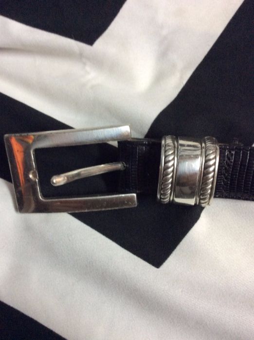 Classic Belt – Embossed Lizard Leather | Boardwalk Vintage