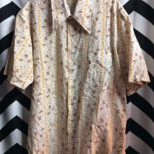 Photo detail:MEN'S SHIRT - LEAF PRINT DESIGN