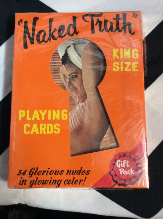 1960S OVERSIZED NAKED TRUTH PLAYING CARDS NOS 1