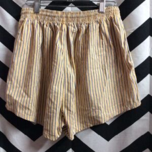 Photo detail:1960'S RETRO SWIMMING TRUNKS/BOXER SHORTS - VERTICAL STRIPED DESIGN - ELASTIC WAIST