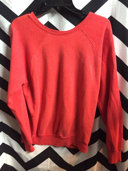 SOFT FADED RED PULLOVER SWEATSHIRT 1