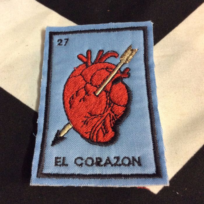 EMBROIDERED PATCH- LOTERIA EL CORAZON 1