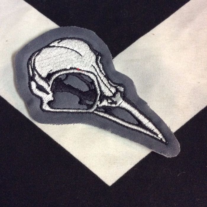 EMBROIDERED PATCH- BIRD SKULL 1