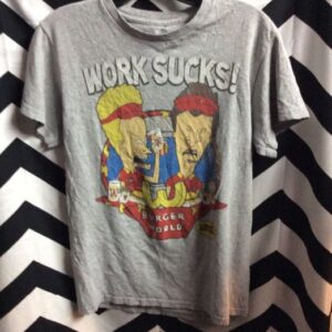 Photo detail:T-SHIRT - BEAVIS & BUTTHEAD - WORK SUCKS