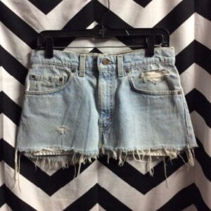 Photo detail:LEVIS Cutoff 550 Super Short SKIRT Retro Blue W31