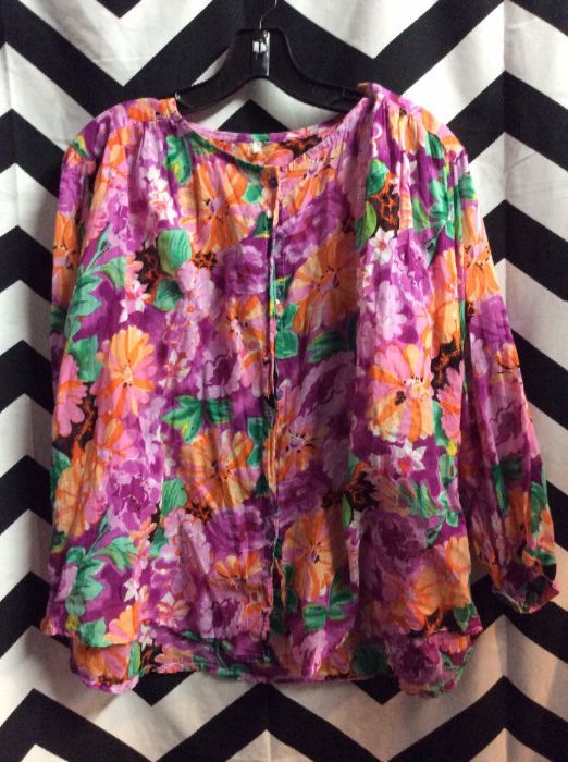 INDIA COTTON TOP ALL OVER FLORAL PRINT HAWAIIAN 1