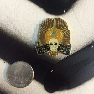 Photo detail:BW PIN- RIDE TO LIVE, LIVE TO RIDE