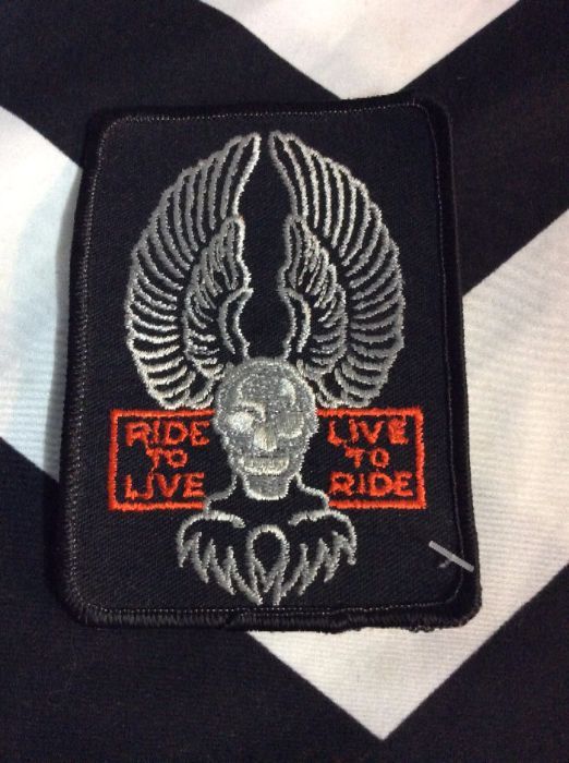 PATCH- RIDE TO LIVE SKULL EAGLE *old stock 1