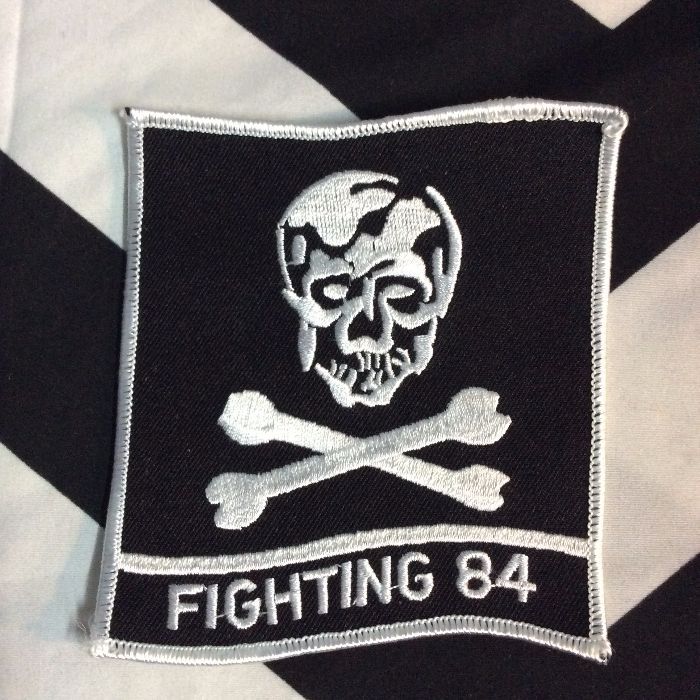 BW Patch- Fighting 84 Skull and Crossbones PML-077 Large Patch 1