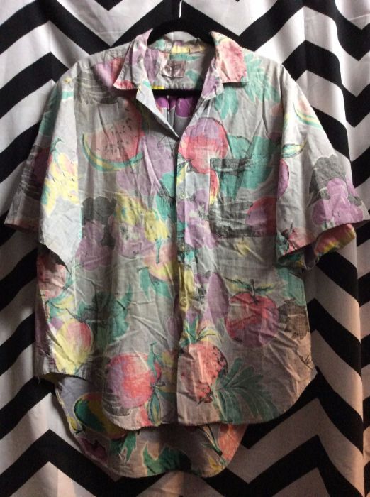 Hawaiian Shirt – Inside Out Style – Tropical Fruit Print | Boardwalk ...