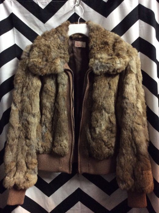 Fur Jacket Natural Rabbit Fur Super Soft *REAL FUR 1