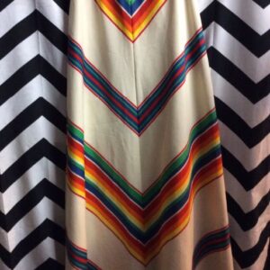 Photo detail:SKIRT - A-LINE - LONG - RAINBOW CHEVRON PATTERN