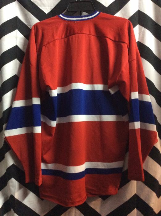 Striped Color block hockey jersey 1