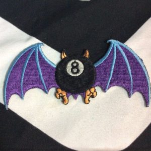 BW Patch Eight Ball Batwings Horns Talons 1
