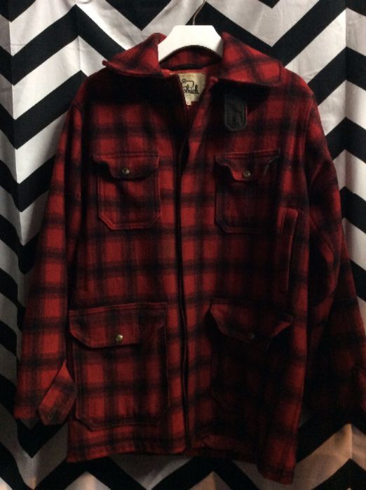 Thick Red BD Wool Plaid Jacket 1