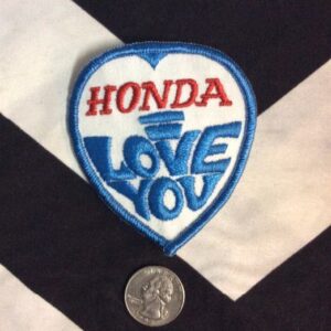 Photo detail:EMBROIDERED PATCH - HONDA - I LOVE YOU