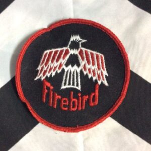 Photo detail:EMBROIDERED PATCH - FIREBIRD LOGO - ROUND SHAPE