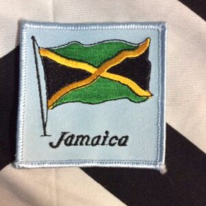 Photo detail:EMBROIDERED PATCH - JAMAICA W/JAMAICAN FLAG - SQUARE SHAPE