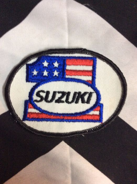 *Deadstock Suzuki #1 Round American Flag Patch *old stock 1