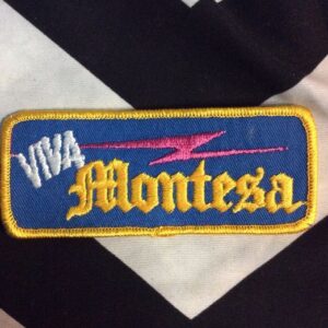 Photo detail:EMBROIDERED PATCH - VIVA MONTESE W/LIGHTNING BOLT -RECTANGLE SHAPE