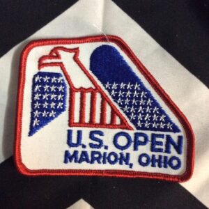 Photo detail:EMBROIDERED PATCH - US OPEN - MARION, OHIO - EAGLE W/USA FLAG DESIGN