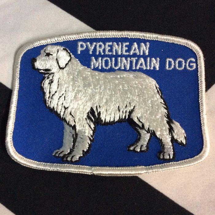 Patch- DOGS- Pyrenean Mountain Dog Breed Blue *deadstock *old stock 1