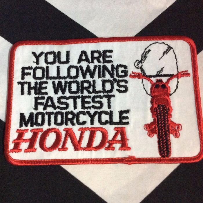 PATCH- HONDA WORLD FASTEST MOTORCYCLE LARGE *OLD STOCK 1
