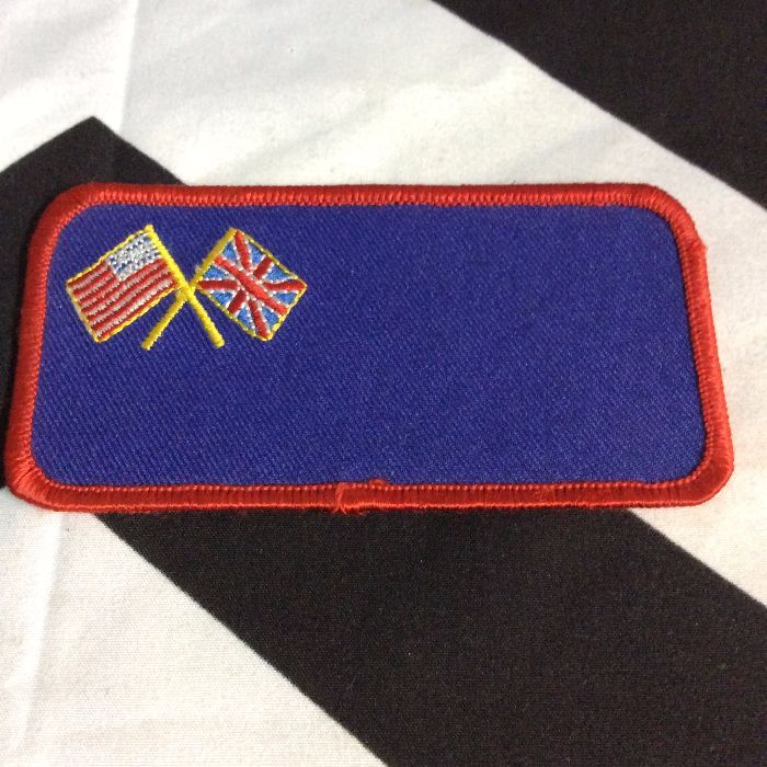 Patch- AMERICAN FLAG & BRITISH FLAG *deadstock *old stock 1