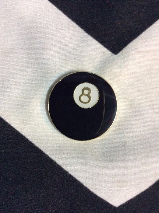 product details: EIGHT BALL 8 BALL ENAMEL PIN photo