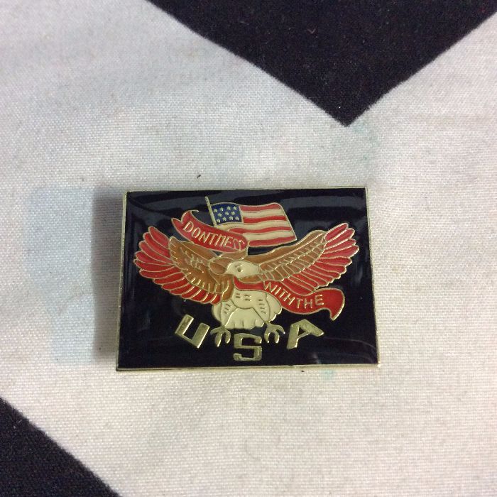 BW PIN- USA Eagle & Flag- 4718 1