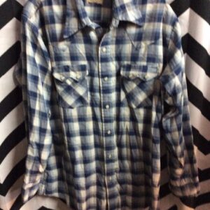 Photo detail:WESTERN SHIRT - FRONT POCKETS W/PEARL SNAPS - PLAID DESIGN