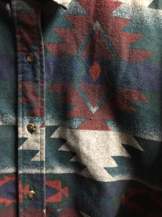 Cabela’s Flannel Shirt – Aztec Design | Boardwalk Vintage