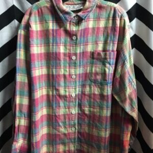 Photo detail:FLANNEL SHIRT - PASTEL - PLAID DESIGN