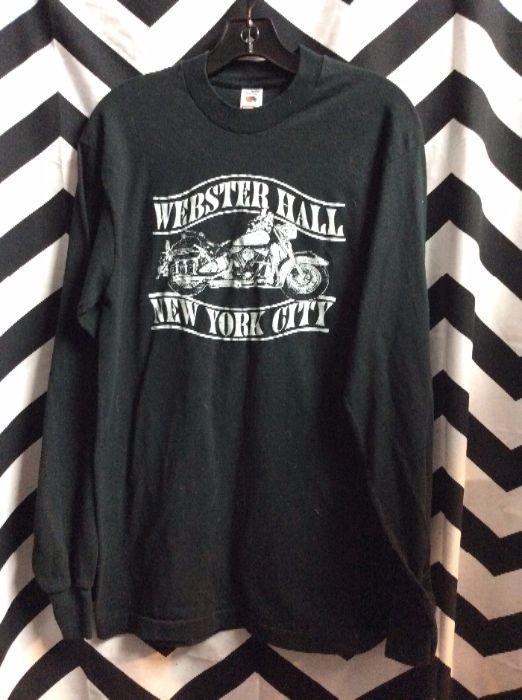 LS TSHIRT Webster Hall NYC Motorcycle Graphic 1