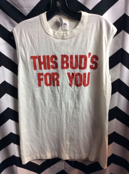 TANK TOP RETRO SLEEVELESS RINGER This Bud's for YOU 1