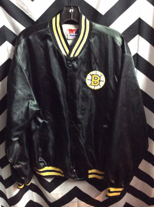 NHL Vintage Boston Bruins Satin Jacket - Maker of Jacket
