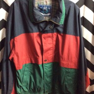 Photo detail:MEMBERS ONLY WINDBREAKER JACKET -  COLOR BLOCK DESIGN - GUCCI COLORS