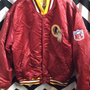 Photo detail:STARTER BASEBALL STYLE JACKET - WASHINGTON REDSKINS - STRIPED TRIM - NFL