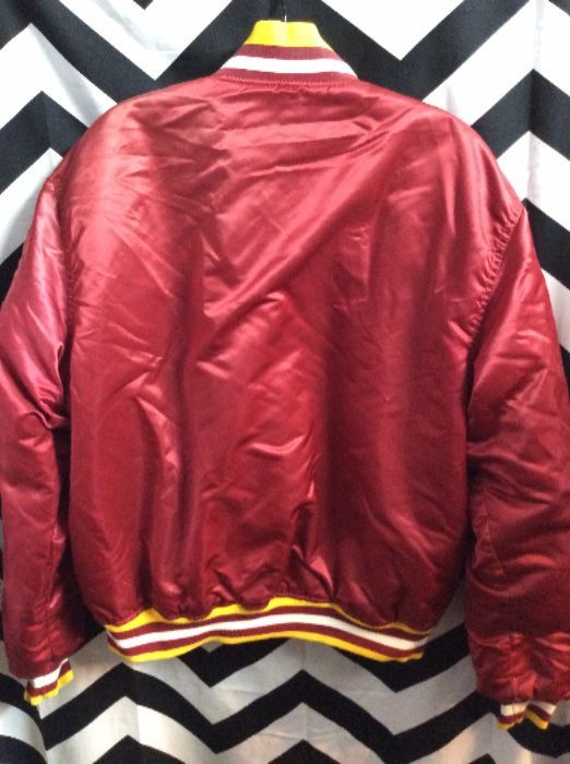 Starter Baseball Style Jacket – Washington Redskins – Striped Trim ...